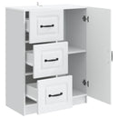 Sideboard med skuffe Hvid 66 x 34,5 x 87 cm Konstrueret træ