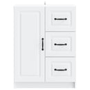 Sideboard med skuffe Hvid 66 x 34,5 x 87 cm Konstrueret træ
