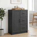 Sideboard med skuffe Sort 66 x 34,5 x 87 cm Konstrueret træ