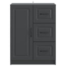 Sideboard med skuffe Sort 66 x 34,5 x 87 cm Konstrueret træ