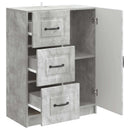 Sideboard med skuffe Betongrå 66 x 34,5 x 87 cm Konstrueret træ