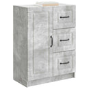 Sideboard med skuffe Betongrå 66 x 34,5 x 87 cm Konstrueret træ