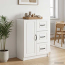 Sideboard Hvid højglans 66 x 34,5 x 87 cm Konstrueret træ