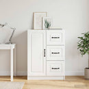 Sideboard Hvid højglans 66 x 34,5 x 87 cm Konstrueret træ