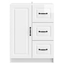 Sideboard Hvid højglans 66 x 34,5 x 87 cm Konstrueret træ