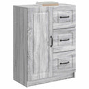 Sideboard Grå sonoma-eg 66 x 34,5 x 87 cm Konstrueret træ