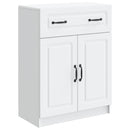 Sideboard med skuffe Hvid 66 x 34,5 x 87 cm Konstrueret træ