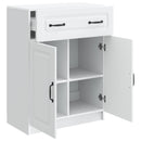 Sideboard med skuffe Hvid 66 x 34,5 x 87 cm Konstrueret træ