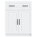 Sideboard med skuffe Hvid 66 x 34,5 x 87 cm Konstrueret træ