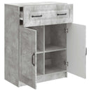 Sideboard med skuffe Betongrå 66 x 34,5 x 87 cm Konstrueret træ