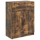 Sideboard med skuffe Røget eg 66 x 34,5 x 87 cm Konstrueret træ