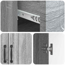 Sideboard Grå sonoma-eg 66 x 34,5 x 87 cm Konstrueret træ