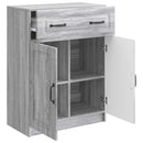 Sideboard Grå sonoma-eg 66 x 34,5 x 87 cm Konstrueret træ