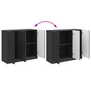 Sideboard Sort 89 x 34,5 x 77 cm Konstrueret træ