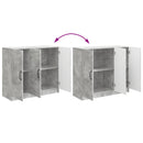 Sideboard Betongrå 89 x 34,5 x 77 cm Konstrueret træ
