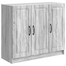 Sideboard Grå sonoma-eg 89 x 34,5 x 77 cm Konstrueret træ