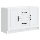 Sideboard med skuffe Hvid 89 x 34,5 x 57 cm Konstrueret træ