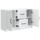 Sideboard med skuffe Hvid 89 x 34,5 x 57 cm Konstrueret træ