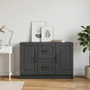 Sideboard med skuffe Sort 89 x 34,5 x 57 cm Konstrueret træ