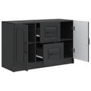 Sideboard med skuffe Sort 89 x 34,5 x 57 cm Konstrueret træ