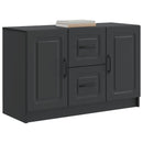 Sideboard med skuffe Sort 89 x 34,5 x 57 cm Konstrueret træ