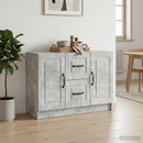 Sideboard med skuffe Betongrå 89 x 34,5 x 57 cm Konstrueret træ