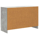 Sideboard med skuffe Betongrå 89 x 34,5 x 57 cm Konstrueret træ
