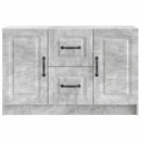 Sideboard med skuffe Betongrå 89 x 34,5 x 57 cm Konstrueret træ