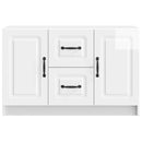 Sideboard Hvid højglans 89 x 34,5 x 57 cm Konstrueret træ