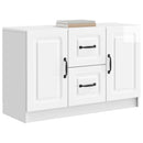 Sideboard Hvid højglans 89 x 34,5 x 57 cm Konstrueret træ