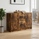 Sideboard med skuffe Røget eg 89 x 34,5 x 57 cm Konstrueret træ