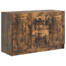 Sideboard med skuffe Røget eg 89 x 34,5 x 57 cm Konstrueret træ