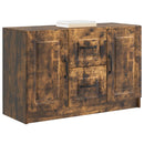 Sideboard med skuffe Røget eg 89 x 34,5 x 57 cm Konstrueret træ