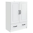 Sideboard med skuffe Hvid 66 x 34,5 x 92 cm Konstrueret træ