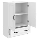 Sideboard med skuffe Hvid 66 x 34,5 x 92 cm Konstrueret træ