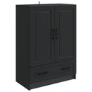 Sideboard med skuffe Sort 66 x 34,5 x 92 cm Konstrueret træ