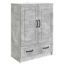 Sideboard med skuffe Betongrå 66 x 34,5 x 92 cm Konstrueret træ