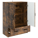 Sideboard med skuffe Røget eg 66 x 34,5 x 92 cm Konstrueret træ
