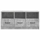 TV-skab med skuffe Betongrå 102 x 34,5 x 47 cm Konstrueret træ