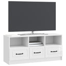 TV-skab Hvid højglans 102 x 34,5 x 47 cm Konstrueret træ