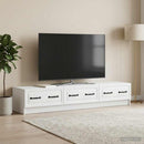 TV-skab med skuffe Hvid 147 x 34,5 x 27 cm Konstrueret træ
