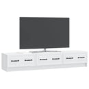 TV-skab med skuffe Hvid 147 x 34,5 x 27 cm Konstrueret træ