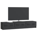TV-skab med skuffe Sort 147 x 34,5 x 27 cm Konstrueret træ