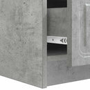 TV-skab med skuffe Betongrå 147 x 34,5 x 27 cm Konstrueret træ