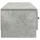 TV-skab med skuffe Betongrå 147 x 34,5 x 27 cm Konstrueret træ