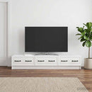 TV-skab Hvid højglans 147 x 34,5 x 27 cm Konstrueret træ