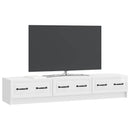 TV-skab Hvid højglans 147 x 34,5 x 27 cm Konstrueret træ