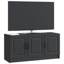 TV-skab Sort 99 x 34,5 x 47 cm Konstrueret træ