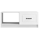 Sofabord Hvid 90 x 50 x 37 cm Konstrueret træ