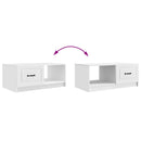 Sofabord Hvid 90 x 50 x 37 cm Konstrueret træ